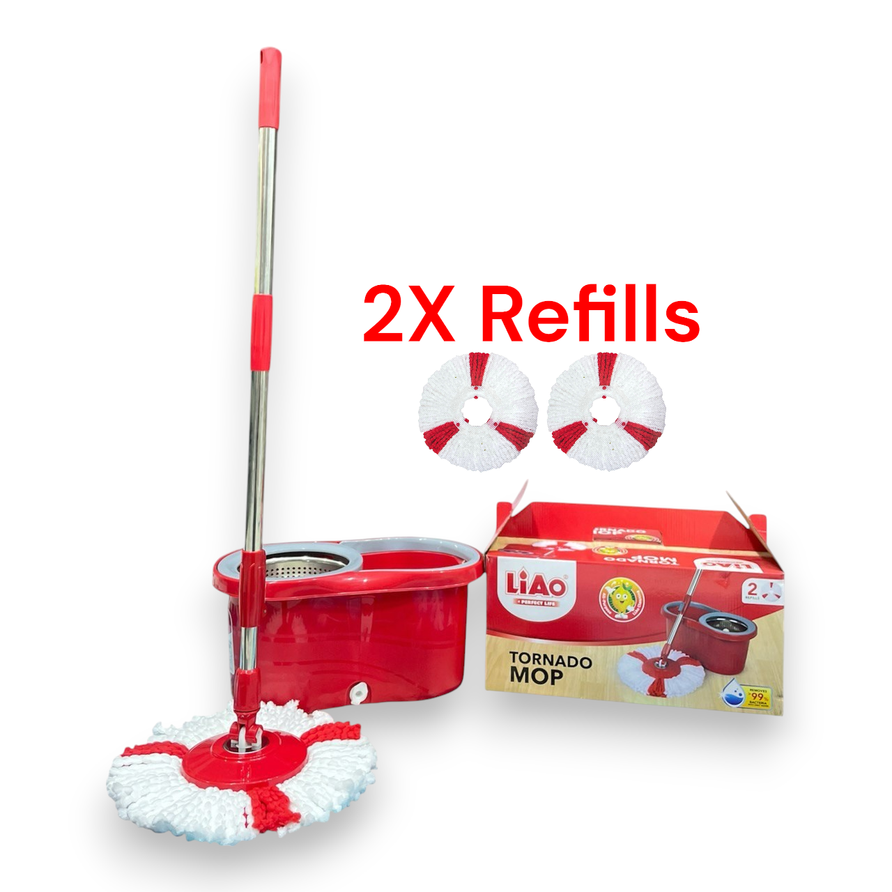 Product image for Tornado Mop + 2xRefills (x6 pcs)