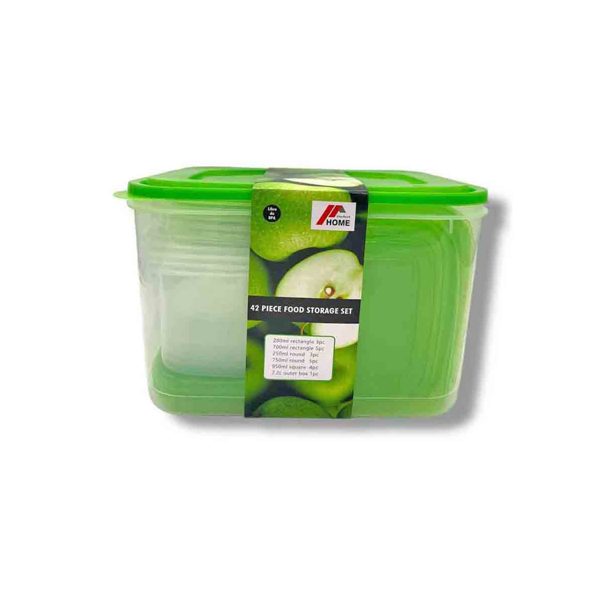 Product image for 42-Piece Plastic Storage and Container Set (x12 pcs)